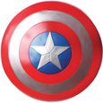 Bouclier Captain America adulte - Marvel - 61 cm de diamètre - Rouge, bleu et argent-0