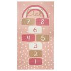 Tapis enfant "Marelle" - rose 80x150 cm - Rose - Atmosphera createur d'interieur