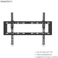Support TV mural - Réglable - Supporte les écrans de (32-70)"/(81.82-177.8) cm - Noir