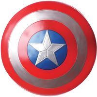 Bouclier Captain America adulte - Marvel - 61 cm de diamètre - Rouge, bleu et argent