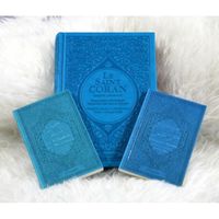Pack Cadeau Bleu (français/arabe/phonétique) : Le Saint Coran Rainbow, Chapitre Amma (Jouz' 'Ammâ) et La citadelle du musulman