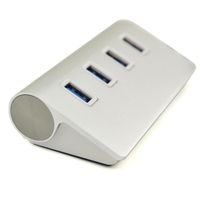 4 Port Argent Aluminum Hub USB 3.0 (1FT câble) pour iMac, MacBook, MacBook Pro