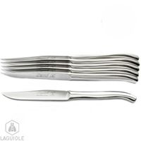 LAGUIOLE Coffret 6 couteaux inox poli, massif. L'authentique Coffret Excellence 6 couteaux de fabrication française. finesse et é...