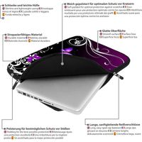 PEDEA Design Housse de protection en néoprène pour ordinateur portable 15,6 pouces - Violet Motif papillons