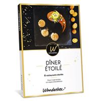 Wonderbox - Coffret cadeau pour couple - Dîner étoilé - Une sélection minutieuse de 8 tables gastronomiques étoilées