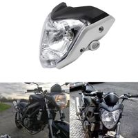 Phare de Moto Phare avec Support D'Ampoule Assemblage Phare de Lampe LumièRe pour Yamaha Fz16 Ys150 Fzer150