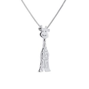 Pendentif Vintage Girafe En Argent 800 Et émail Vert émeraude - Occasion