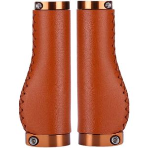 1 Paire De Poignées De Guidon En Cuir Synthétique Ergonomiques – Pour VTT, Scooter, Diamètre 3.3 Cm, Longueur 12.5 Cm, Anti-dérapant