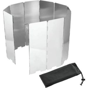 Réchaud à gaz pliable à 9 plaques coupe-vent en alliage d'aluminium
