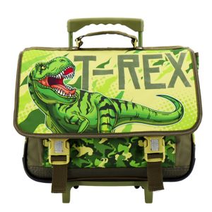 CARTABLE Cartable à roulettes Dinosaure T-REX 41 CM - Troll