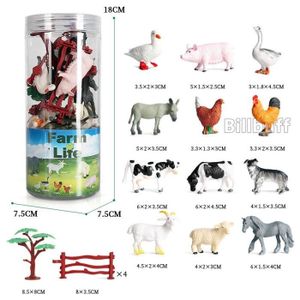 FIGURINE - PERSONNAGE Figurines de jouets-B - Mini ferme de Simulation d'animaux, 12 pièces, Modèle de dinosaure, Ensemble de figur