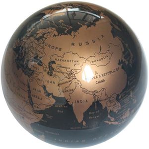 GLOBE TERRESTRE I-Total globe terrestre 14 cm PVC noir/or