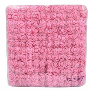 FLEUR ARTIFICIELLE 144pcs - Rose - Mini roses en mousse de 2cm, 144 p