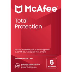 ANTIVIRUS À TELECHARGER McAfee Total Protection - Licence 2 ans - 5 postes