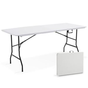 TABLE DE JARDIN  Table pliante de pique nique en résine - MOB EVENT PRO - 180 cm - Blanc - Pliable