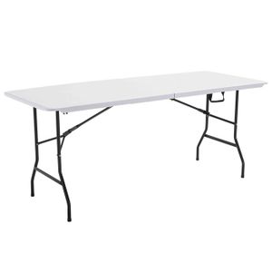 tillvex Table de Jardin Pliante en Plastique 180x75 cm