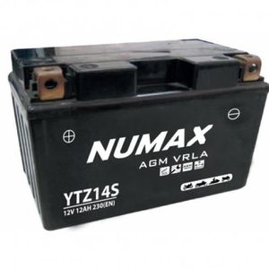 BATTERIE VÉHICULE Batterie moto Numax Premium AGM YTZ14S 12V 11.2Ah 230A