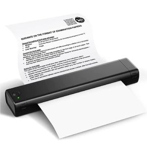 SKJJL Mini Imprimante Portable, Imprimante Photo Thermique, Bluetooth avec  13 Rouleaux de Papier, sans Fil BT pour Étiquette, Autocollant : :  Informatique
