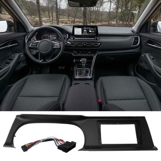CBLDF 9quot; Fascia D'autoradio Compatible Avec Nissan Patrol V5 Y61 2004-2012 Lecteur De Tableau De Bord Vidéo Audio 2 Din Cadre Stéréo Kit De Montage For Tableau De Bord (Color : Black, Size : Fra