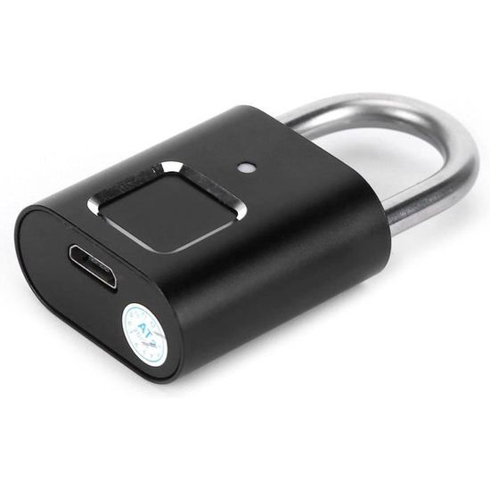 Cadenas à Empreinte Digitale GOEDCH - Charge USB, IP65, Alliage De Zinc, Pour Salle De Sport, Bureau, Maison
