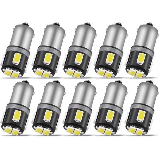 100Pcs DC 6V 6.3V T11 T4W BA9S H6W 1895 1SMD LED Convex Pinball - Foto 7