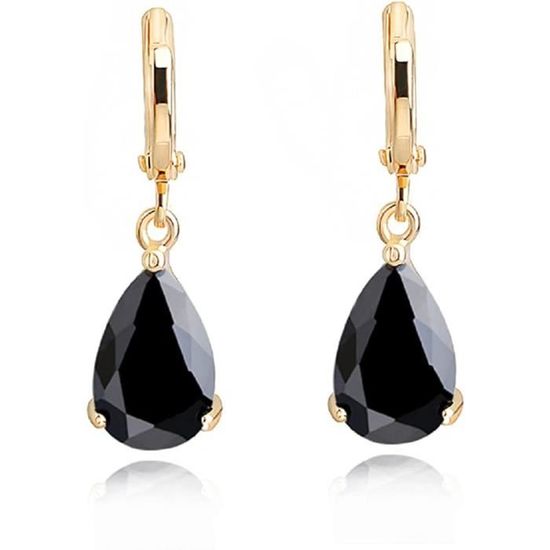 Boucles d'Oreilles Pendantes Cosmic en Zircone et Or