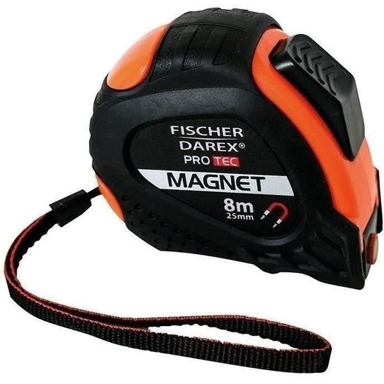 Mètre magnétique - FISCHER DAREX - 8m - Ruban autobloquant anti-dérapant