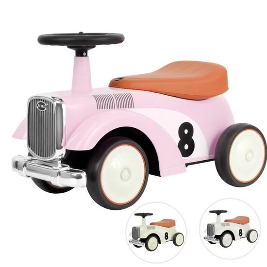 Porteur enfant de 1 à 3 ans voiture avec roues multidirectionnelle 60x27x35 cm rose