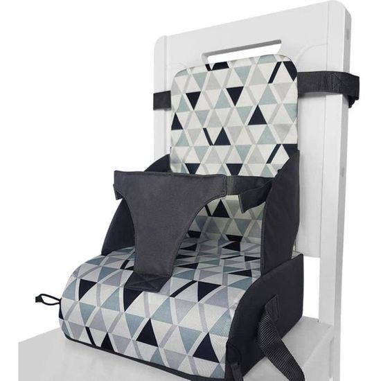 Mobiclinic Monkey – Rehausseur De Chaise Haute De Voyage Pliable Pour Bébé, 6-36 Mois, Jusqu'à 15 Kg, Harnais 5 Points, Poche De Rangement, Ultra Portable Et Sécurisé