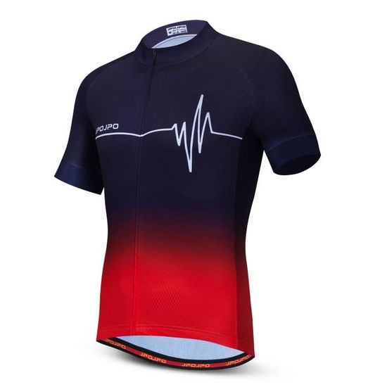 Maillot De Cyclisme Homme Court – Polyester Respirant, Coupe Slim – Design Vert Et Noir à Motifs
