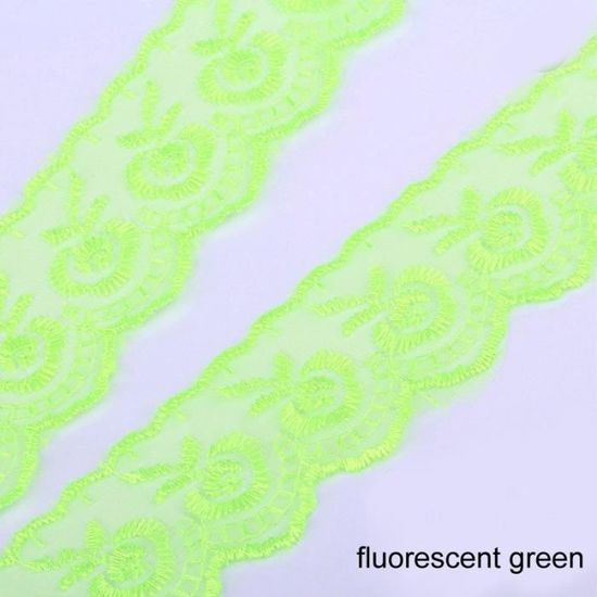 Ruban Dentelle Florale - 25mm De Large, 4.55m De Long - Multicolore - Pour Couture, DIY, Décoration Vêtements Et Accessoires