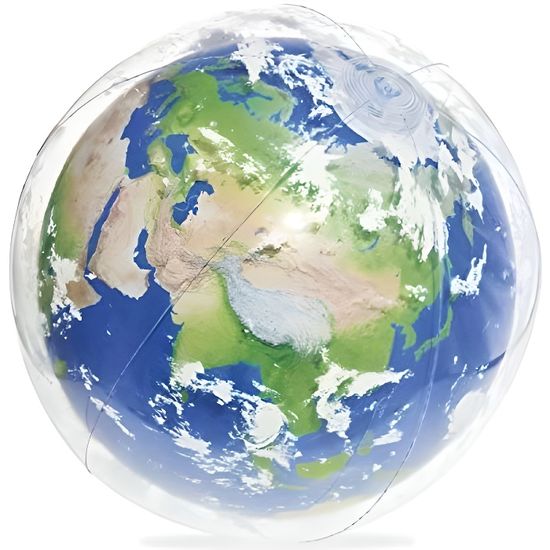 Bestway 31045 Ballon de plage gonflable Globe terrestre avec led flottant diamètre 61 cm