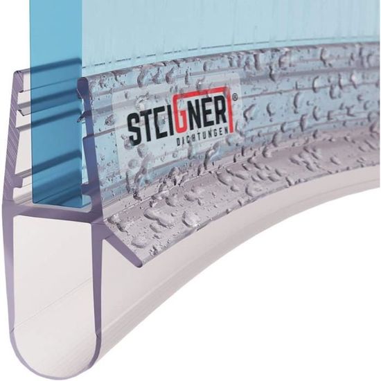 STEIGNER Joint de Douche pour paroi en Verre, 80cm, vitre 6/7/8mm