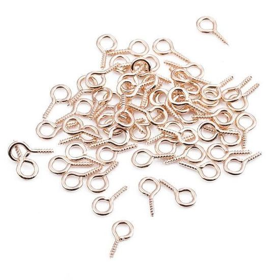 200 Pièces Crochets à œil En Alliage – Mini Boucles Pour Bijoux, Pendentifs, Bracelets, Créations DIY