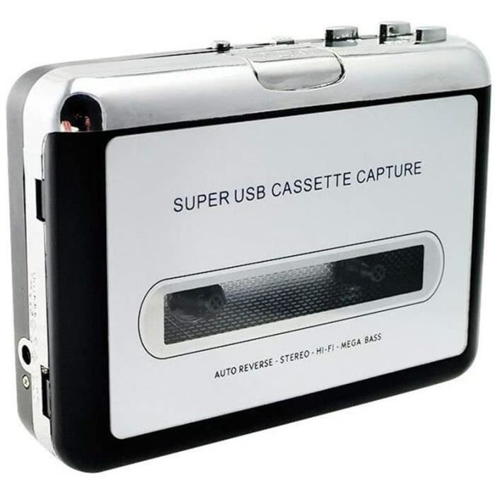 Gamogo ezcap218B Cassette USB Cassette de Capture Convertisseur de Bande à MP3 en Ordinateur Stéréo HiFi Qualité du Son Basse Son Lecteur de Musique AUX AUX Sortie 