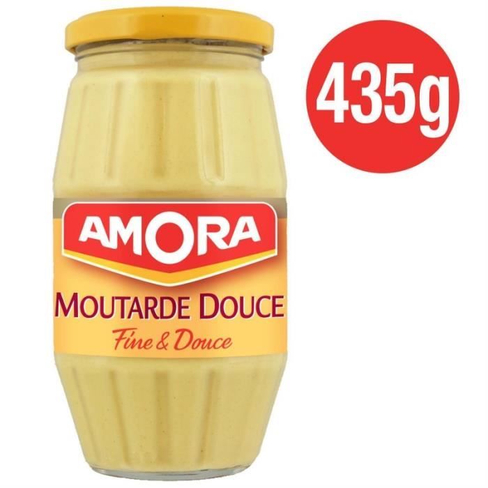 AMORA - Moutarde Douce 435G - Lot De 4