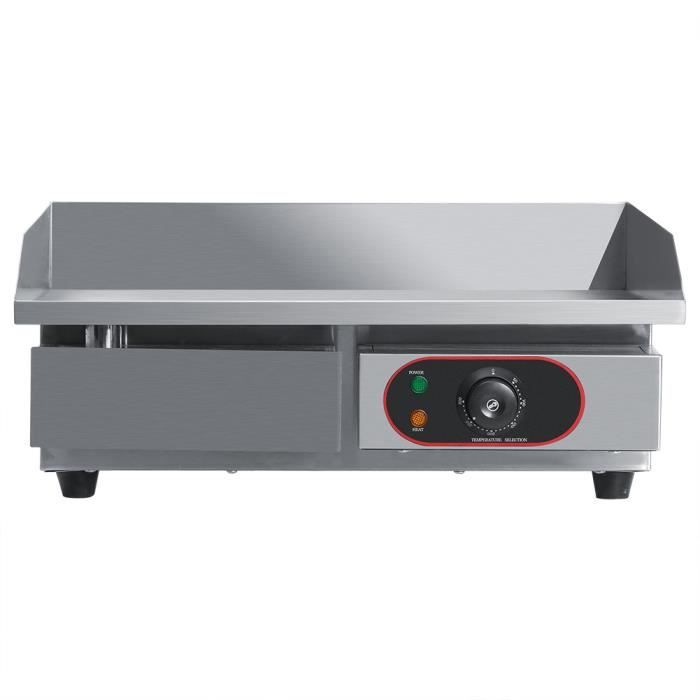 MILLION Plancha de Table Electrique en Inox, Plancha Electrique Professionnelle Plaque Chauffante Electrique Commerciale