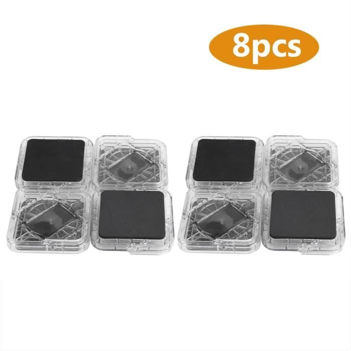 8pcs rehausseur de meubles support Pieds des meubles Contremarches de meubles antidérapant risers de lit table transparent-TAM