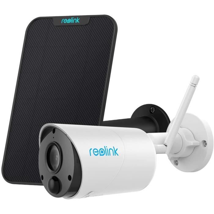 Reolink Argus Eco avec Panneau Solaire 1080P IP Caméra Surveillance sur Batterie Caméra Solaire Extérieur WiFi sans Fil Audio Bidire
