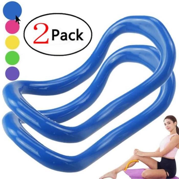Anneau de Yoga Cercles de Pilates Paquet de 2 Outil de Formation d'anneau d'étirement Fascia pour Tonifier Les Cuisses,