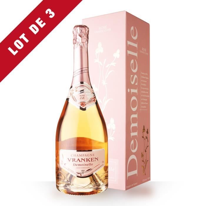 3x Demoiselles Grande Cuvée Rosé Brut - Etui - 3x75cl - Champagne