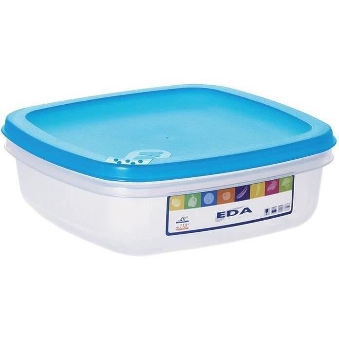 Boîte de conservation Naturel 1L carrée - turquoise