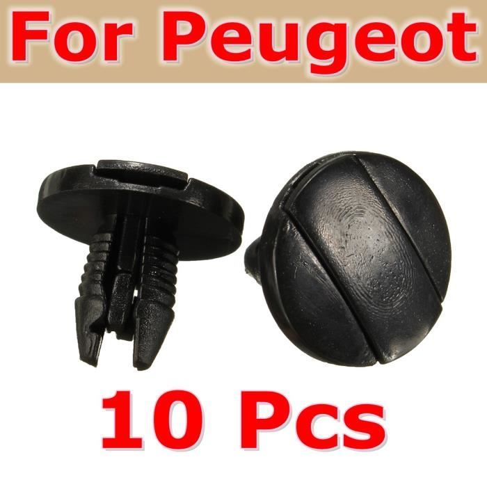 NEUFU 10Pcs Pare-boue Rivet Attaches Fixation Pinces Pour Peugeot 207 307 206 SW CC 856553