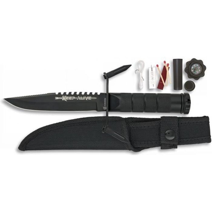 Couteau de survie Martinez Albainox Albainox Albainox Mango Mango Aluminium et lame en acier inoxydable de 11,8 cm Comprend un kit