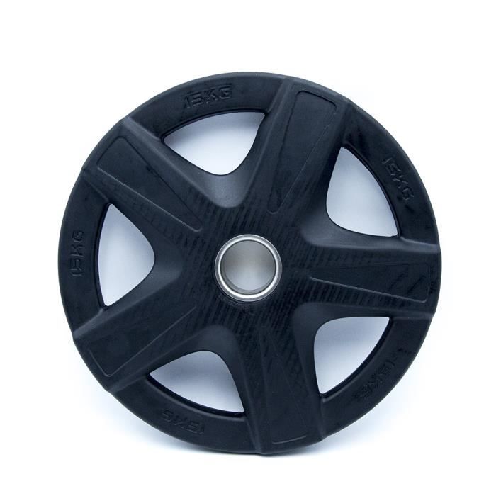 Disque Olympique Premium - 15 kg - Noir