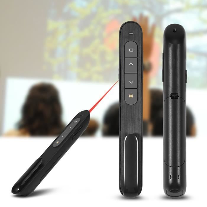 2.4G Stylet de télécommande du projecteur Stylo Pointeur Laser de Présentation PowerPoint Télécommande sans Fil USB HB057