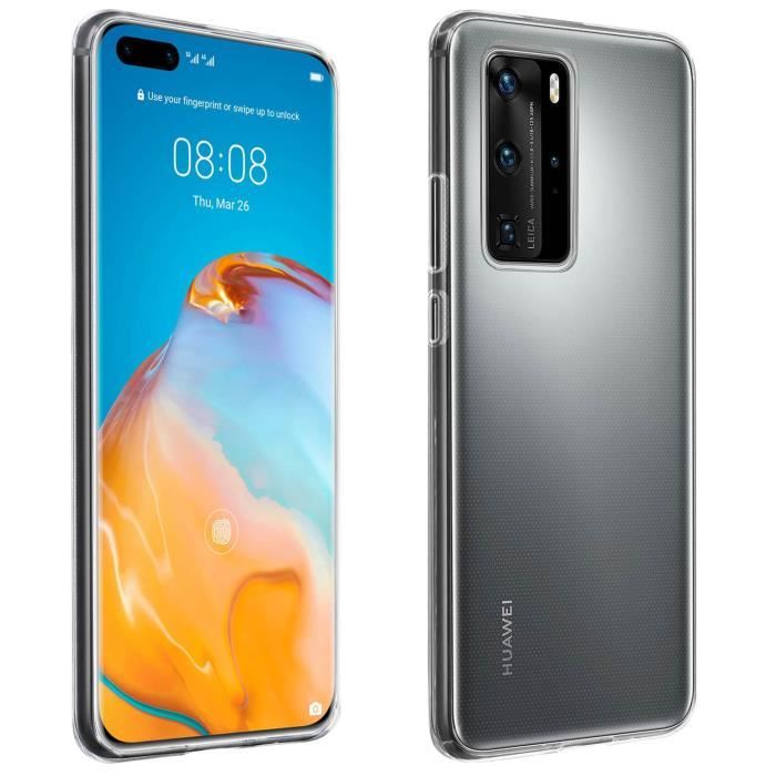 Coque Huawei P40 Pro Protection Silicone Souple Ultra-Fin Transparent Blanc