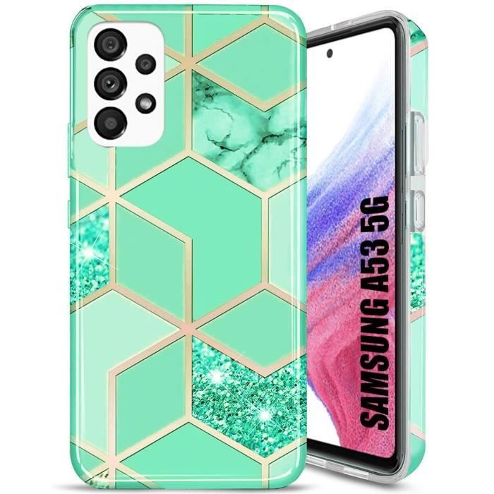 Coque pour Samsung Galaxy A53 5G Design Slim et Élégant TPU Résistant Anti-Rayures Turquoise