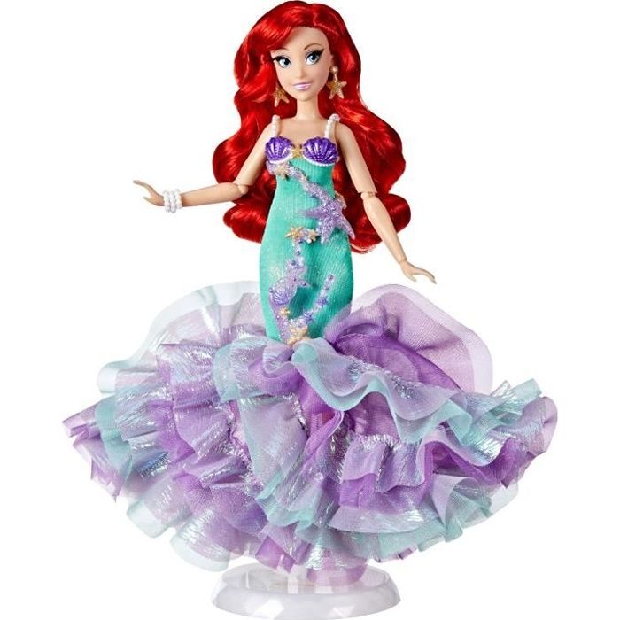 Disney Princesses Style Series poupée mannequin Ariel, collection Deluxe avec accessoires, jouet Disney, dès 6 ans