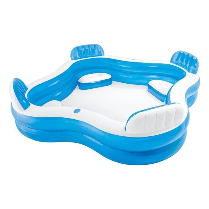 INTEX - Piscine familiale avec sièges 229x229x66 cm
